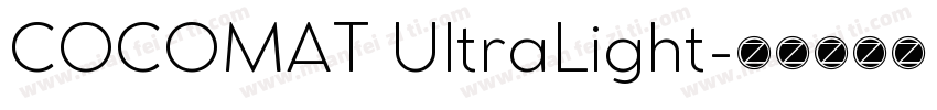 COCOMAT UltraLight字体转换